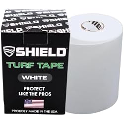 SHIELD Turf Tape Football, 30 ft Athletic Arm Tape, White | 4-way stretch turf tape for flexible, sweat-resistant arm and leg coverage. USA Made.