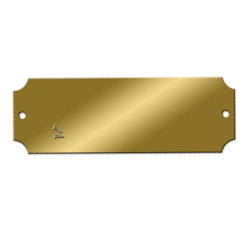 NapTags - Blank Engraving Brass Plates - 2-1/2 x 7/8 inch - Pk/25