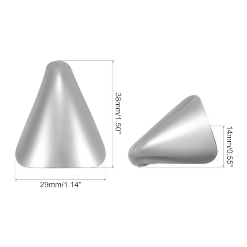 Harfington HTA220924HH0355 1Pair Metal Shoes Pointed Protector 1.5 Inchx1.14 Inchx0.55 Inch Women Solid Toe Tip Cap Cover Elegant thumb #1
