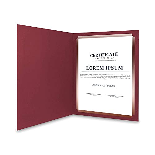 Sunee Certificate Holders(Burgundy, 30 Packs), Diploma Covers Gold Foil Border, For Letter Size 8.5X11 Certificates, Cardstock, Document Papers #TOP5