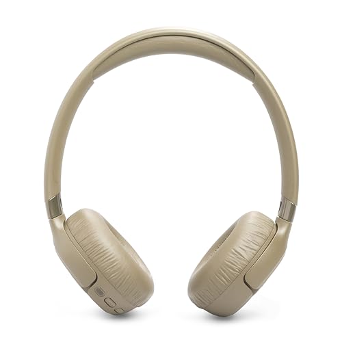 Image of JBL Tune 680NC - Wireless on-Ear Adaptive Noise Cancelling Headphones with Powerful Hi-Res JBL Pure Bass Sound and Spatial Sound, with Up to 76 Hours of Battery Life, Plus Speed Charge (Beige)
