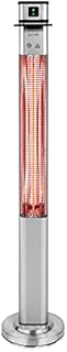 Infrared Indoor/Outdoor Electric Space Heater-1500W Portable Fast Heating Outdoor Tower Heater Odorless Waterproof Electric Patio Heater w/Oscillation, Tip-over Safety Switch-Remote-SereneLife SLOHT42