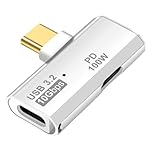 Seminer USB C OTG Adapter, Type C 100W PD Charging USB C to Dual USB C Splitter for iPhone 15 Pro Max, Google TV Chromecast 2020, MacBook, Samsung Galaxy S22/S23(White)