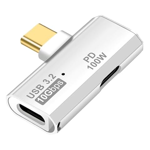 Seminer Adapter USB C OTG, ładowarka typu C 100 W PD USB C na podwójny rozdzielacz USB C dla iPhone 15 Pro Max, Google TV Chromecast 2020, MacBook, Samsung Galaxy S22/S23 (biały)