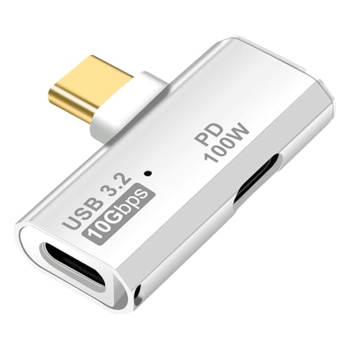 Seminer Adapter USB C OTG, ładowarka typu C 100 W PD USB C na podwójny rozdzielacz USB C dla iPhone 15 Pro Max, Google TV Chromecast 2020, MacBook, Samsung Galaxy S22/S23 (biały)