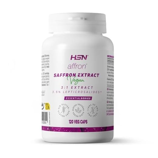 Extracto de Azafrán Affron® 30 MG de HSN | 120 Cápsulas Vegetales | Origen España (90 MG Estigma, 3,5% Lepticrosalides®) | 3x Veces Más Concentrado | No-GMO, Vegano, Sin Gluten