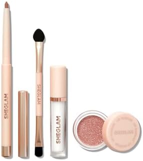 SHEGLAM Lip Dazzler Glitter Kit Long-Lasting Glitter Lip Gloss Sexy Super Stay Non-Sticky Shiny Liquid Kit Lipstick Y2K-Debutante