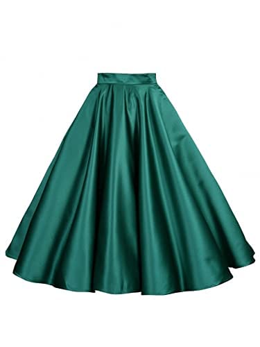 radhika 'n' dhaanya creation Radhika Creation Knee Length (25 Inch) Satin Midi Skirt-picture-37