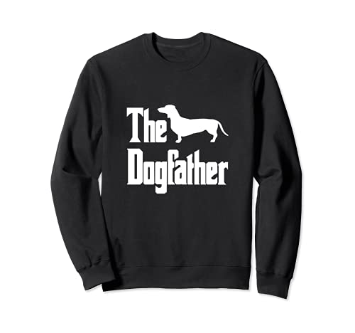 The Dogfather - funny dog gift, funny Dachshund Sweatshirt, Black