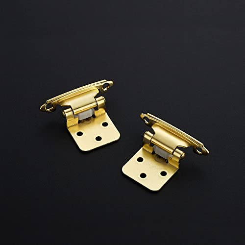 Image of Ravinte Gold Cabinet Hinges, 1 /2 Inch Overlay, 40 Pack (20 Pairs)