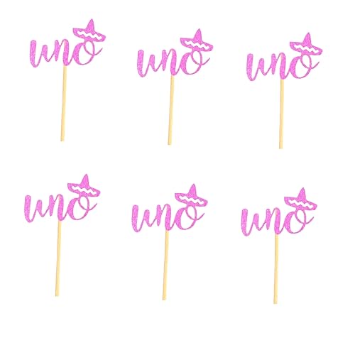 Luxshiny 24 Pçs Toppers De Bolo Decoração Mexicana Blush Decoração Bling Decoração Cupcake Picaretas