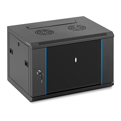 Fromm & Starck Star_DC.19.6.S_04 Baie De Serveur Informatique Armoire Réseau Rack (19 Pouces / 6U, L540 x P400 x H350 mm, Capacité de Charge : 60 kg, Porte en Verre de sécurité, Serrure à Barillet) Cover