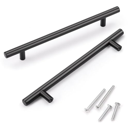 KNOBWELL 20 Pack 3-3/4" Black Dresser Drawer Pulls, Kitchen Cabinet Handles Bathroom Cabinet Handles, Modern Closet Pulls Stainless Steel