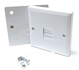DRUT BT Master (2/4A) Telephone Socket Face Plate Plug With Box Surface, Single 70x70x30mm