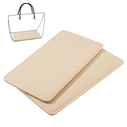 PH PandaHall 2 peças modeladoras de base de bolsa, 28 x 15 cm, bege, bolsa de feltro, inserção, bolsa retangular, forro de prancha, suporte para bolsa de crochê, bolsa de crochê