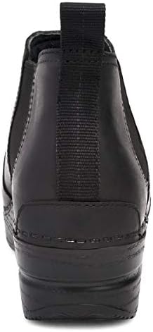 Dansko Frankie Classic Stapled Clog in Ankle Boot Style - Anti-Fatigue Rocker bottom promotes Forward Foot Motion - Premium Leather Uppers for Long-Lasting Wear Black 10.5-11 M US | Image 4