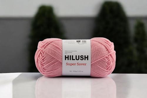 Image of SUPERSAVER, Poly Yarn Supersoft Hand Knitting Wool Ball, (1 Ball /100 Gram Each) Ball Suitable for Craft, Crochet, Amigurumi, Embroidery, Toys, Garments, Flowers and Hobby Projects , 2 Fine , Shade no (baby pink)