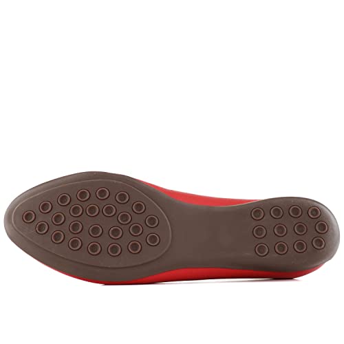 Image of Women's Genuine Leather Comfort Slip on Ballet Flats
