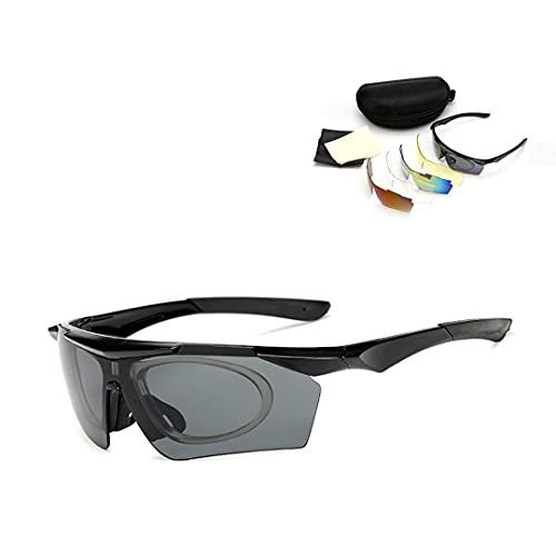 Óculos Profissional Polarizada Ciclismo De Bicicleta Esportes Ao Ar Livre Sol Uv 400 Com 5 Lentes Za