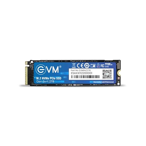 Image of EVM 2TB NVMe Gen 3x4 Internal SSD (2280) - Upto 3800MB /s Read & 3000MB /s Write | PCIe 3.0 M.2 Solid State Drive for Gaming, Laptops & Desktops | Shock Resistant & 5-Year Warranty (EVMNV /2TB)