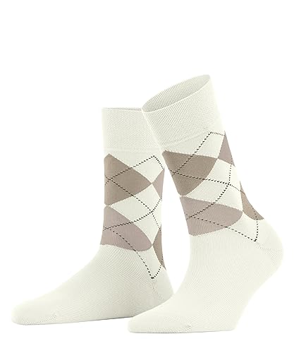 Chaussettes Femme FALKE Sensitive Argyle coton blanc cassé non comprimantes