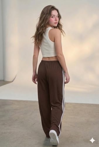 Image of Irana Women Lower Track Pants for Women Cotton Joggers High Waist Stretchable Gym Wear Lounge Pants Ladies Sports Trousers Workout Bottom Wear Casual Running Pants Night Wear Pyjama Lowers