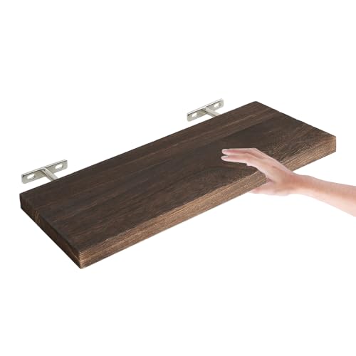 XINGYATU Estanterías flotantes, estantes flotantes montados en la pared, juegos de estanterías, estantes de madera para decoración y presentación, sala de estar, dormitorio y más (marrón)