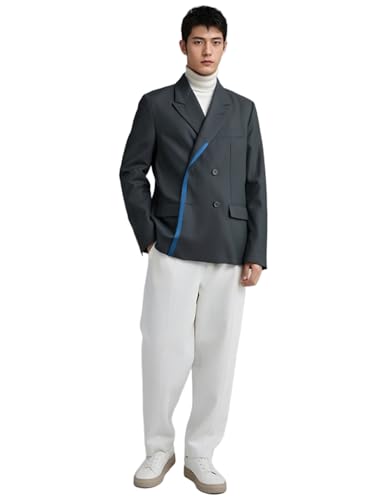 Costume de travail pour hommes veste revers de pointe et pantalon ensemble 2 pieces
