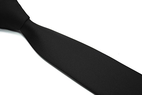 Image of Skinny Solid Ties for Men, 2.5 inch Slim Plain Neckties 4-Pack