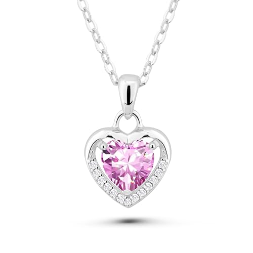 Pendentif cœur argent collier chaîne femme en argent 925 véritable pour anniversaire