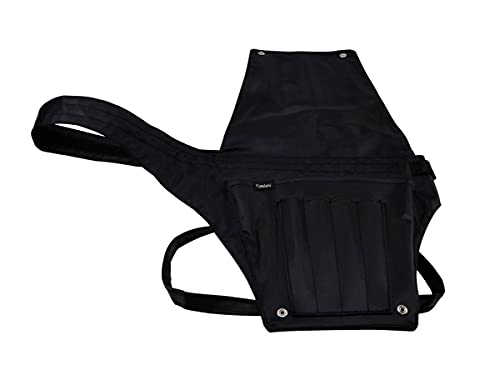 Tomishi Friseur - Werkzeugtasche Beintasche Scherentasche Holster mit abnehmbarem Beingurt Schwarze robuste Friseurtasche mit Oberschenkelgurt