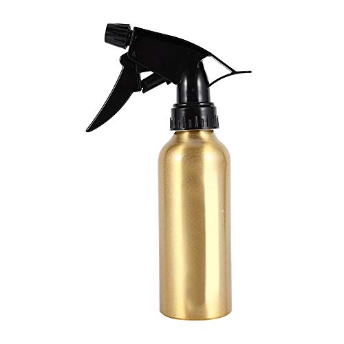 200ML Aluminum Water Spray Bottle Hairdressers Salon Hair Window Cleaning Tool(2 200ml Gold)