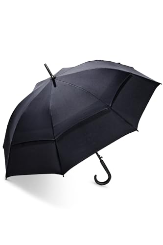 Coolibar UPF 50+ 48 Inch Calotta Fashion Umbrella - Sun Protective (One Size- Black)