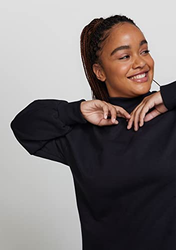 Blusão Moletom Feminino Oversized Peluciado Gola Alta