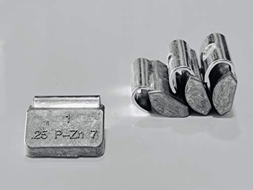 100 Pieces Clip On Wheel Weights Made Of Zinc .25 .50 .75 1.0 (25 Each) For Steel Rims. This Is P Type #TOP1