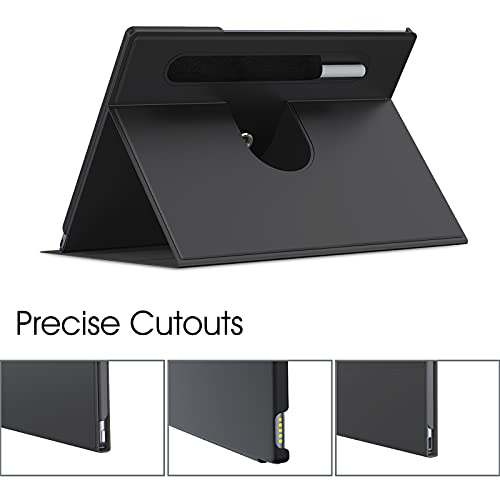 E Net-Case Slim Lightweight Case For Remarkable 2 10.3" 2020, 360 Degree Rotating Protective Remarkable Tablet, Remarkable 2 Tablet With Pencil Holder, Not Fit Remarkable 1 (Black) #TOP5