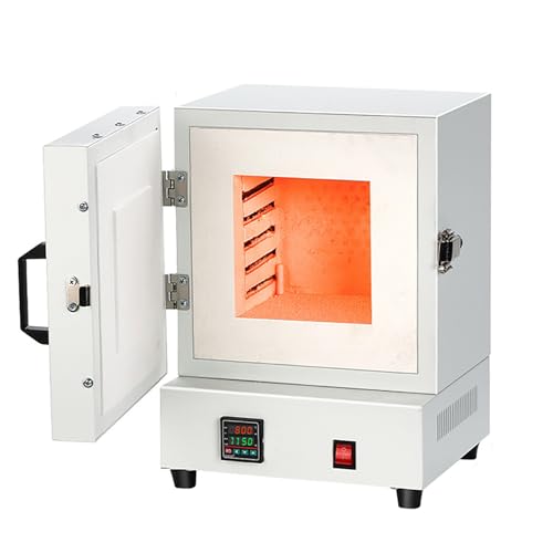 2000W Electric Kiln for Metal Melting, 1150℃ High-Temperature Lab Furnace, Enclosed Muffle Oven, Industrial Electric Burnout Oven for Jewelry & Metalwork