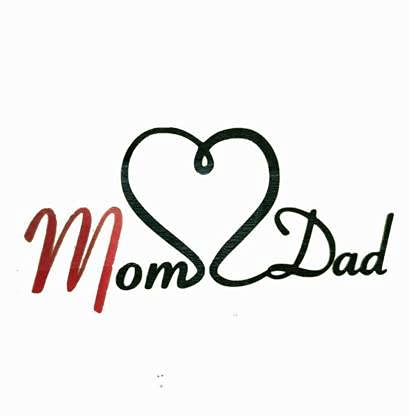 TO-HIT MOM DAD Heart Radium Sticker for CAR and Bike : Amazon.in: Car ...