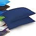 NatureMark Basic 2er Pack Kissenbezug 40x80 cm - 100% Baumwolle - hochwertige Qualität, Kissenhülle Kissenbezüge viele Farben ÖKO-TEX (40 x 80 cm, Navy blau)