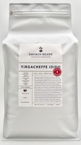 Smokin Beans 5-Pound Ethiopia Yirgacheffe Idido Café en Grano miniatura 1