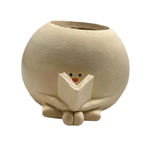 Colcolo Plante Pot Planter Books Books Forme Organisateur de Sculpture Mignon Conteneur d'ornement Unique pour Bureau Garden