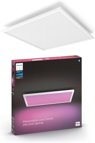 Philips Hue - Lámpara Inteligente, Hue Surimu, Panel LED Inteligente, Luz Blanca y de Colores, Compatible con Alexa y Google Home, Color Blanco