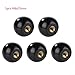 Linnkyfloa for 5 Pcs Black Ball Lever Knobs with Female Thread M5/M6/M8/M10/For M12 for Machine Tools, 20-40mm Diameter Round Knobs for Industrial Equipment and(M6x25)