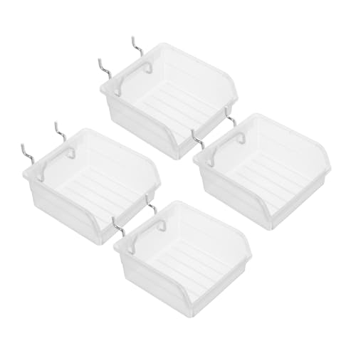 Healifty 4 Piezas Organizadores para Tablero Perforado Contenedores Transparentes Resistentes para Tornillos y Herramientas Fácil Instalación para Taller y Garaje Compatibles con Paneles
