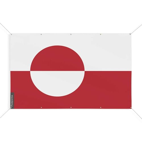Drapeau Groenland 80x120 cm avec 10 oeillets de fixation pour mât