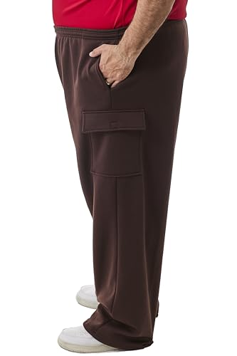 JC DISTRO USA-Made Men's Big & Tall Midweight Fleece Cargo Bottoms - Sweatpants & Shorts, Big & Tall 3XL to 7XL4