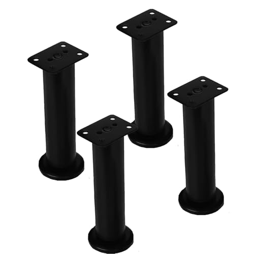 JKAVPPT Juego de 4 Patas for Muebles, Patas de Soporte Ajustables, Patas de Repuesto de Goma Antideslizantes, for Muebles, sofá, Cama, Mueble de TV, baño, Mesa de Comedor, fácil Montaje(18-30CM)