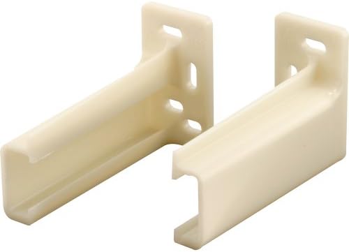 Prime-Line R 7265 Drawer Track Back Plate, 3/8 inch x 1 inch, Plastic, Off-White (1-Pair)