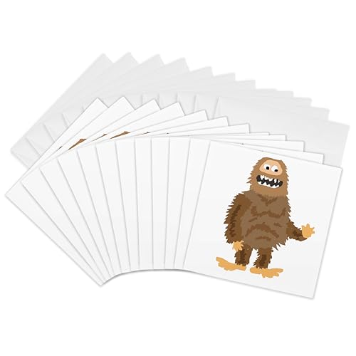 Cartes Sasquatch Bigfoot 3dRose épaisses pour écrire sans traverser