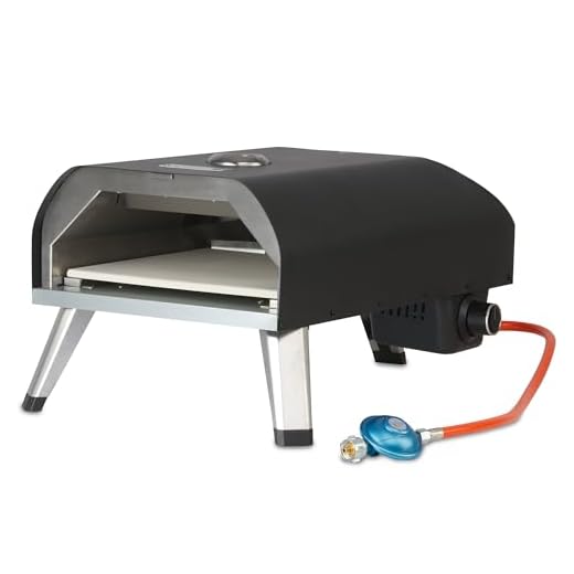 BBQ-Toro Gas Pizzaofen mit Thermometer, mobiler Pizza Ofen | 4 kW, mit Pizzastein | Gasofen, Outdoor Pizzaofen, Gasgrill Camping, Pizzaofen Gas Outdoor